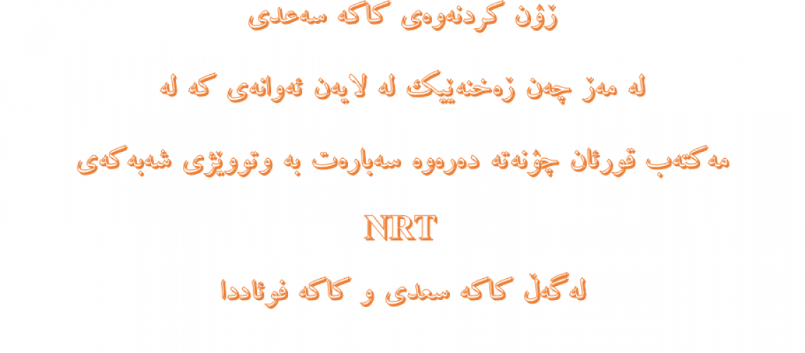 ڕون کردنەوەی کاکه سەعدی  له مەڕ چەن ڕەخنەیک سەبارەت به وتووێژی شەبەکەی NRT